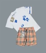 Burberry Floral Printed Crewneck T-shirt & Shorts Sets For Men's in Different Colors - Image 3