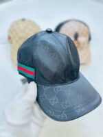 Gucci Black Original GG Canvas Baseball Cap For Men's - Image 2