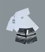 Dior Logo Printed Crew Neck T-Shirts & Shorts Sets For Men's in Different Color - Image 3