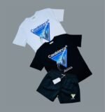 Casablanca AIIIIIR Printed T-Shirt & Shorts Sets For Men's in Different Colors - Image 2