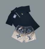 Louis Vuitton LV Zip Polo Shirts & Shorts Sets For Men's in Different Colors - Image 6