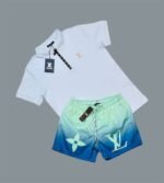 Louis Vuitton LV Zip Polo Shirts & Shorts Sets For Men's in Different Colors - Image 5
