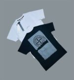 Stone Island Large Print T-Shirts Crew Neck For Men's in 2 Colors - Image 2