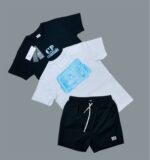 C.P. Company Graphic Logo T-Shirts & Shorts Sets For Men's in Different Colors - Image 2