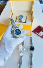 Patek Philippe Nautilus Men's Watch Analog Display and Metal Strap Navy Blue Dial - Image 2