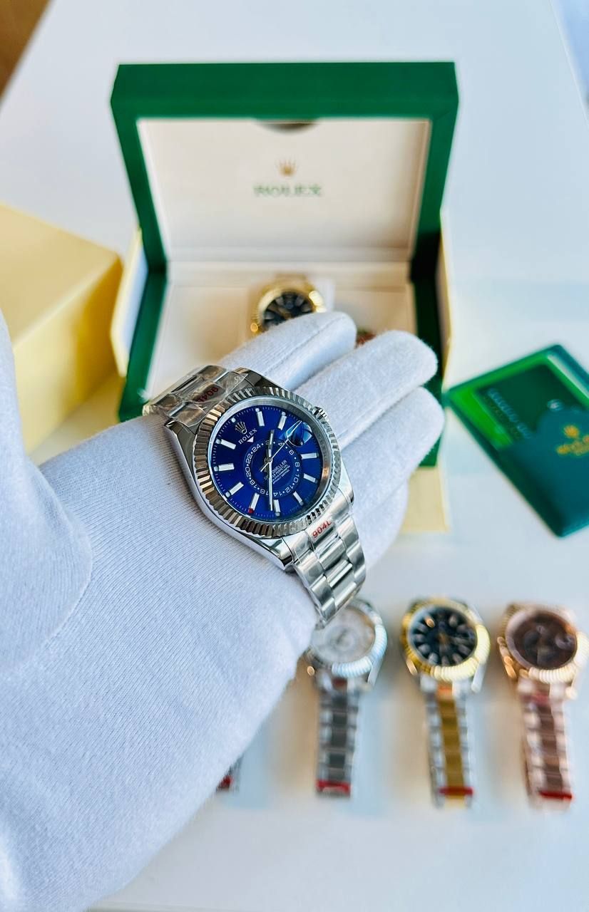 5069980675.jpg Rolex Sky-Dweller Blue Dial Men's Watch Steel Strap - Image 1