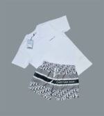 Dior Neptune Grass Logo Printed T-Shirts & Shorts Sets For Men's in Different Colors - Image 4