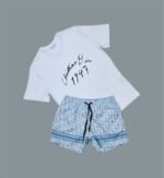 Dior Handwritten Christian Dior Signature Relaxed Fit T-Shirts & Shorts Sets For Men's in Different Colors - Image 2