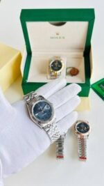 Rolex Date Just Wimbledon Dial with Stainless Steel Jubilee Band Men's Watch - Image 2