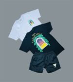 Casablanca Crew Neck Logo Printed T-Shirts & Shorts Sets For Men's in Different Colors - Image 2