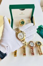 Rolex Daytona White Dial Golden Bracelet Men's Watch