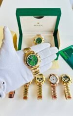 Rolex Daytona Green Dial Golden Chain Men's Watch