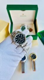 Rolex Sky-Dweller Steel Silver Chain Black Dial Men's Watch - Image 2
