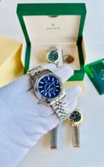 Rolex Sky-Dweller Steel Silver Chain Blue Dial Men's Watch - Image 2