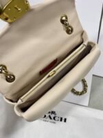 Coach Quilted Tabby Shoulder Chalk Women's Bag in White Color - Image 4
