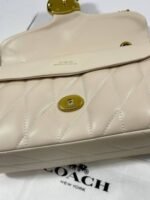 Coach Quilted Tabby Shoulder Chalk Women's Bag in White Color - Image 6