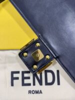 Fendi Zucca Embossed Leather Women's Bag in Black Color - Image 4