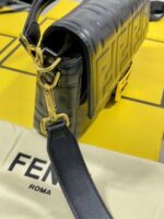 Fendi Zucca Embossed Leather Women's Bag in Black Color - Image 5