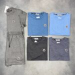 Moncler Crew Neck T-Shirts & Shorts Sets Logo Printed For Men's in Different Colors