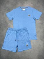 Moncler Crew Neck T-Shirts & Shorts Sets Logo Printed For Men's in Different Colors - Image 3