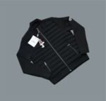 Moncler Cardigan Noir Padded Logo Men's Jacket in Black Color - Image 2