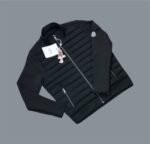 Moncler Cardigan Noir Padded Logo Men's Jacket in Black Color - Image 3