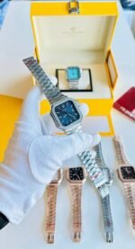 Patek Philippe Cubitus Square Cubic Movement Navy Blue Dial Super Clone Men's Watch