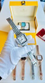 Patek Philippe Cubitus Silver Chain Movement White Dial Super Clone Men's Watch