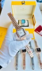 Patek Philippe Cubitus Rose Gold Chain Movement White Dial Super Clone Men's Watch