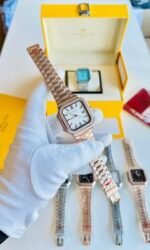 Patek Philippe Cubitus Rose Gold Chain Movement White Dial Super Clone Men's Watch - Image 2