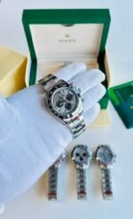 Rolex Cosmograph Daytona Stainless Steel Meteorite Grey Silver Dial Men's Watch