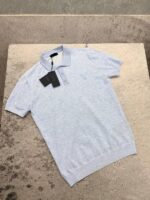Light Blue Superclone quality Prada knitted polo
