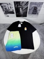 Casablanca Men's Architectural Arch Graphic Designer T-Shirt in Black | Casablanca T Shirt Mens Replica - Image 2