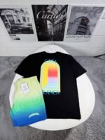 Casablanca Men's Architectural Arch Graphic Designer T-Shirt in Black | Casablanca T Shirt Mens Replica