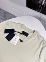 Prada Men's Triangle Logo Plaque Cotton Designer T-Shirt - Image 7