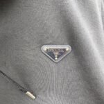 Prada Triangle-Logo Cotton Fleece Hoodies | Mens Prada Hoodies AAA Replica - Image 6