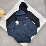 Prada Triangle-Logo Cotton Fleece Hoodies | Mens Prada Hoodies AAA Replica - Image 2