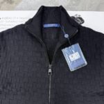 Men's LV Super Clone Checkered Knit Full-Zip Zip-Up