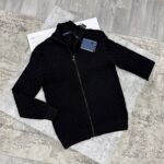 Men's LV Super Clone Checkered Knit Full-Zip Zip-Up - Image 2
