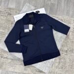 Men's Prada Enamel Triangle Logo Zipper Jackets Replica - Image 3