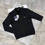 Men's Prada Enamel Triangle Logo Zipper Jackets Replica - Image 2