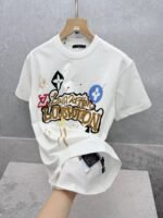 Men's Louis Vuitton Graffiti Print T-Shirts Superclone Quality - Image 3