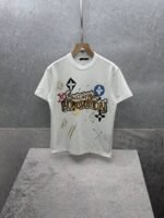 Men's Louis Vuitton Graffiti Print T-Shirts Superclone Quality