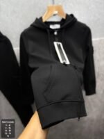 Kids Stone Island Style Black Tracksuits - Image 6
