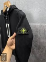 Kids Stone Island Style Black Tracksuits - Image 2