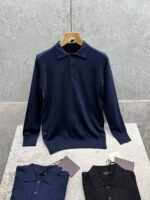 Men's Prada Full Sleeve Knitted Polo Shirt - Image 6