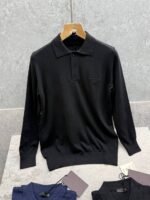 Men's Prada Full Sleeve Knitted Polo Shirt - Image 3