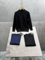 Men's Prada Full Sleeve Knitted Polo Shirt - Image 2