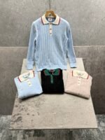 Men's Casablanca Full Sleeve Knitted Polo Shirt - Image 8