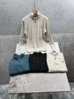 Men's Ralph Lauren Cable-Knit Quarter-Zip Jumper - Image 8